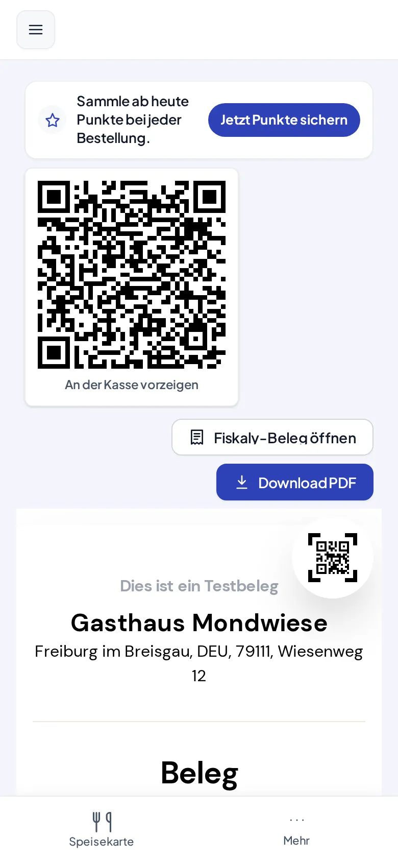 Der digitale Beleg nach der Zahlung